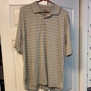 Grand Slam Beige Striped Polo Shirt